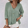 Rosalind Relaxed Button Up Blouse for Women