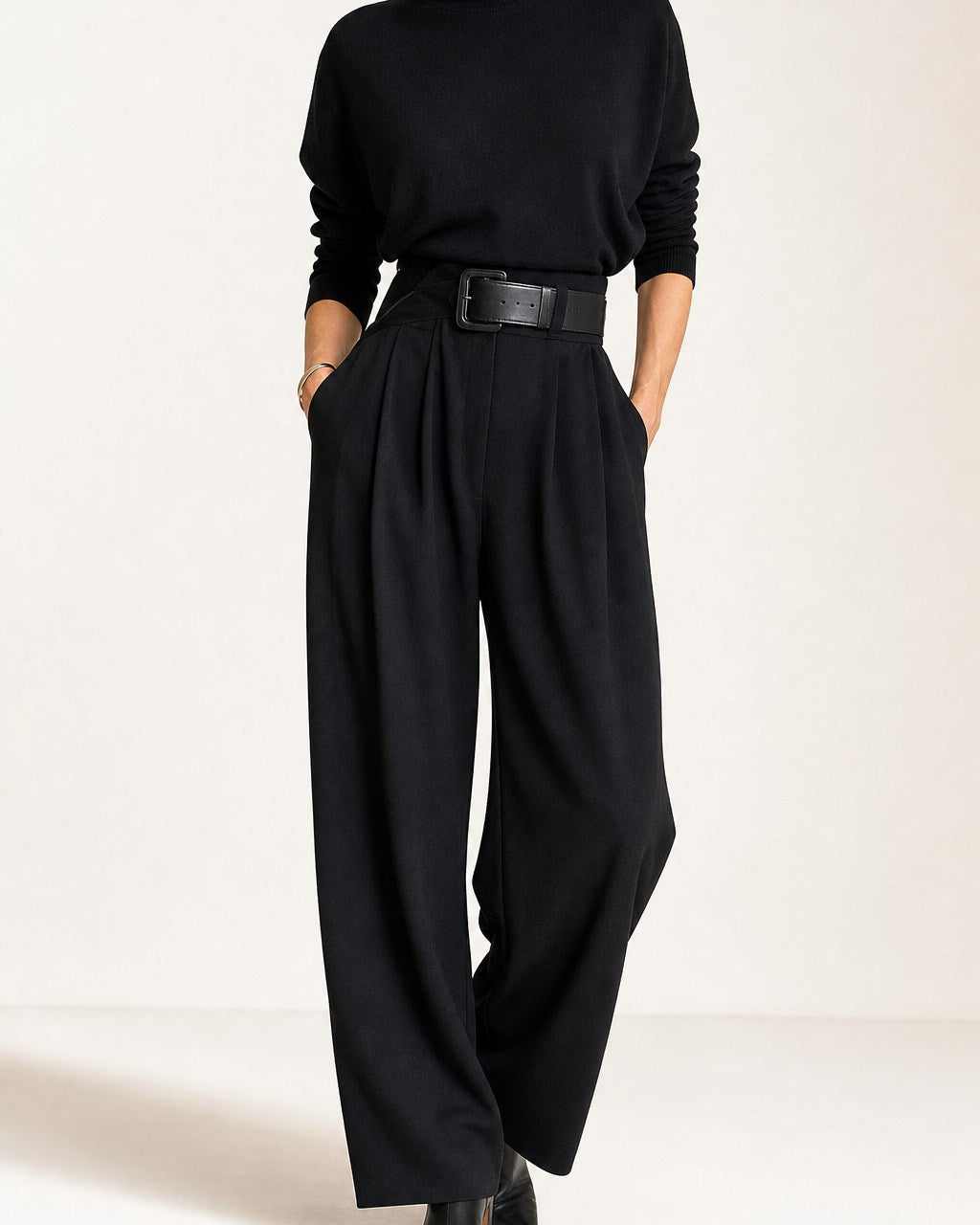 Valerie Warm Turtleneck Wide Leg Jumpsuit for Women