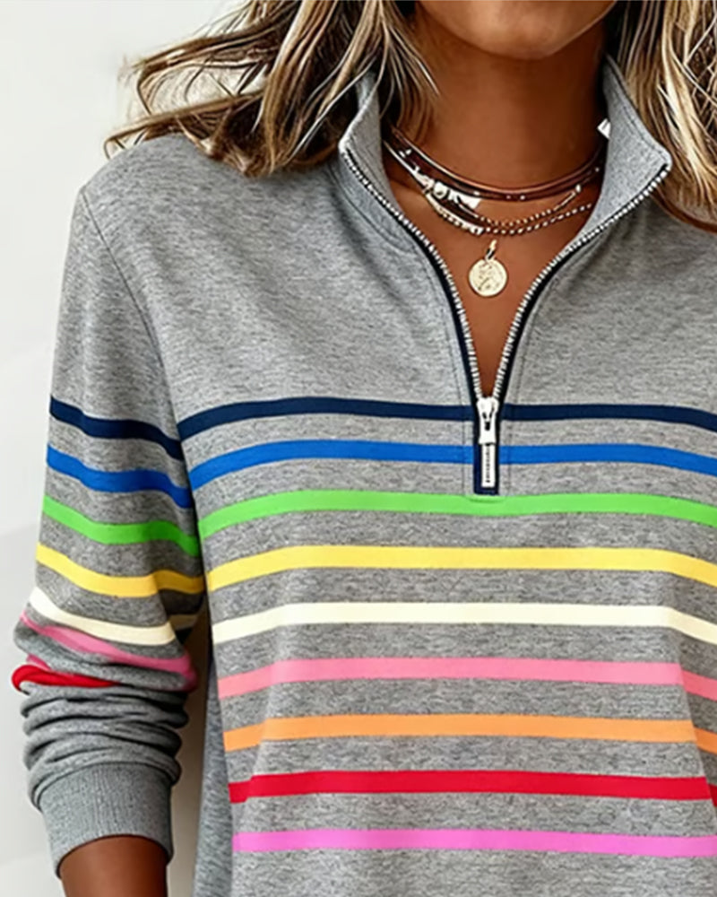 Laura Classic Quarter Zip Knit Pullover Sweater