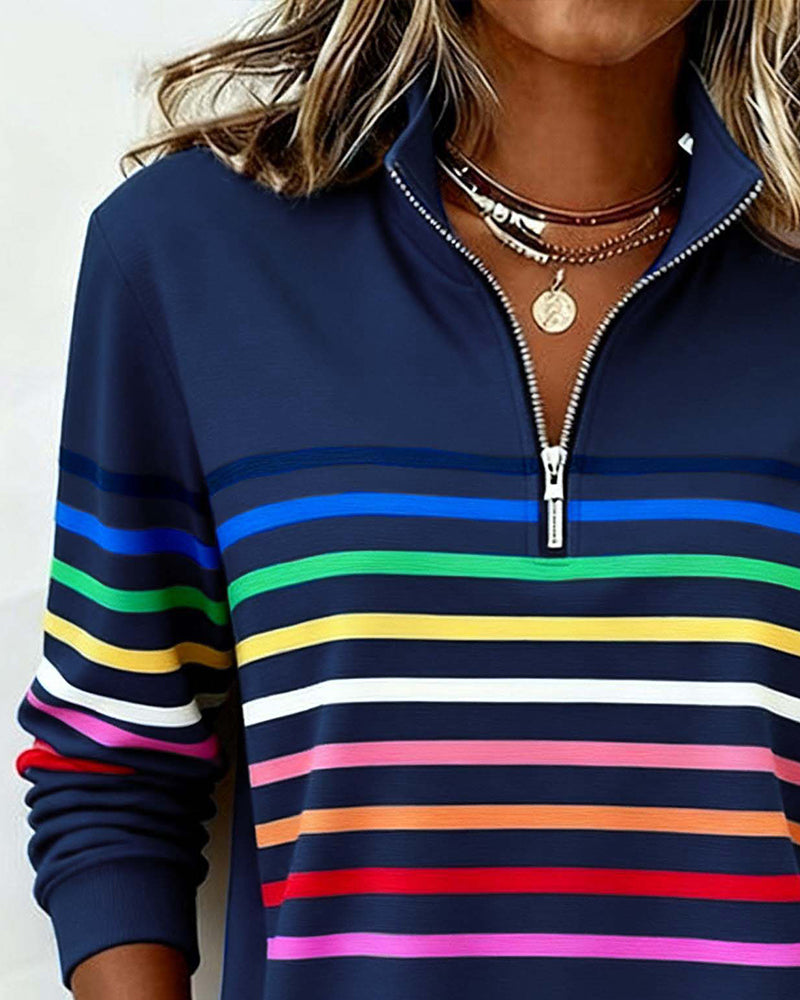 Laura Classic Quarter Zip Knit Pullover Sweater