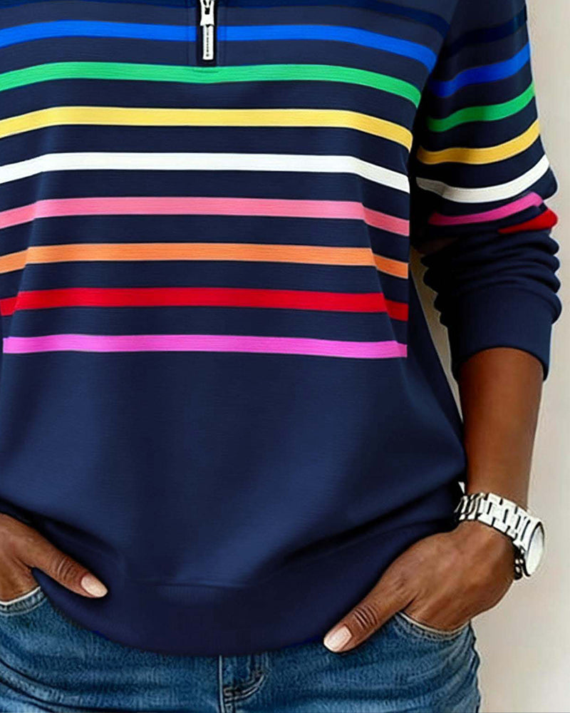 Laura Classic Quarter Zip Knit Pullover Sweater