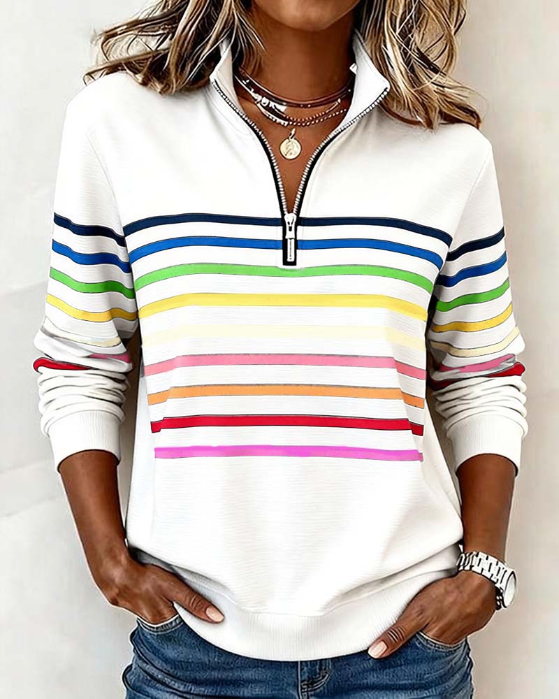 Laura Classic Quarter Zip Knit Pullover Sweater